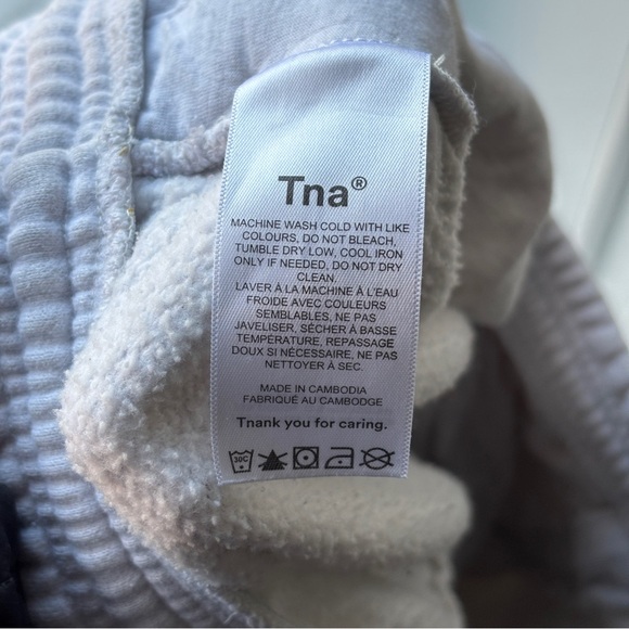 TNA Sweatpants Womens Medium Gray Sweatfleece Cozy Boyfriend Joggers Aritzia - Picture 6 of 7